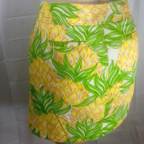 Lilly Pulitzer Skirt Sz 2 Pineapple Tropical Fruit - Picture 4 of 8